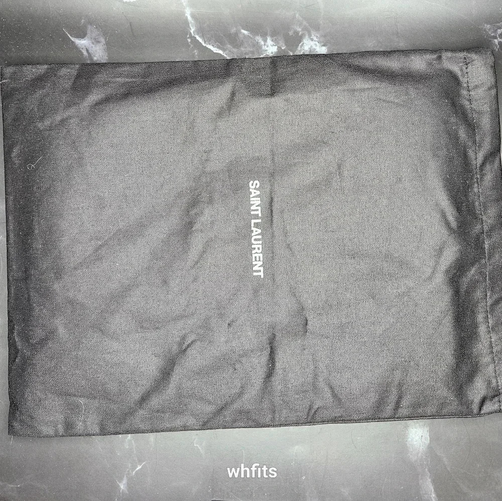 Yves Saint Laurent Black Leather Zipper Portfolio Clutch - Picture 12 of 12